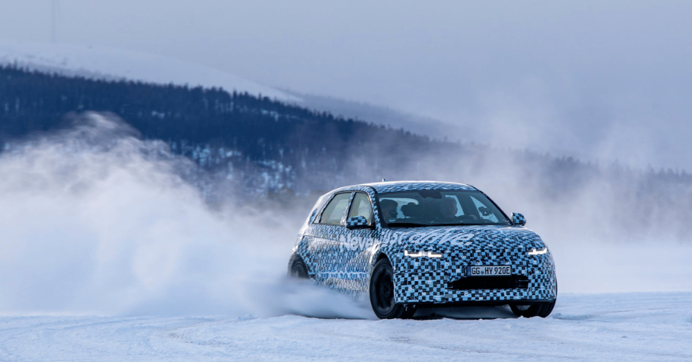 Virtual Shifting Noises Unveiled in Newest Hyundai Ioniq 5 N Teaser - snow